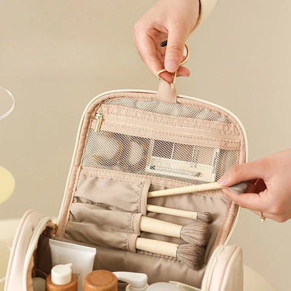 2025 cosmetic bag with high appearance and large capacity, portable waterproof storage bag, travel hook, toiletry bag
