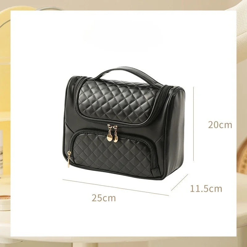 2025 cosmetic bag with high appearance and large capacity, portable waterproof storage bag, travel hook, toiletry bag