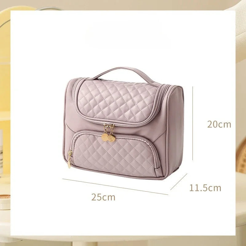 2025 cosmetic bag with high appearance and large capacity, portable waterproof storage bag, travel hook, toiletry bag