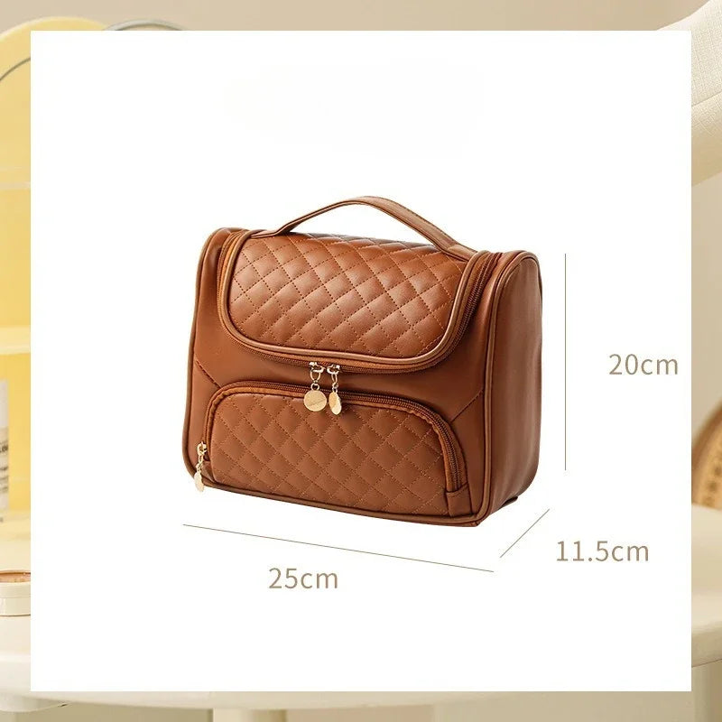 2025 cosmetic bag with high appearance and large capacity, portable waterproof storage bag, travel hook, toiletry bag